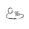 Zirconia Initials Ring