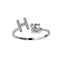 Zirconia Initials Ring