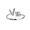 Zirconia Initials Ring